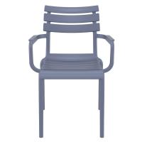 Paris Resin Outdoor Arm Chair Dark Gray ISP282-DGR - 3