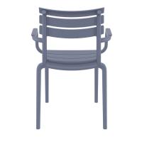 Paris Resin Outdoor Arm Chair Dark Gray ISP282-DGR - 4