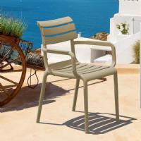 Paris Resin Outdoor Arm Chair Taupe ISP282-DVR - 5