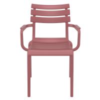 Paris Resin Outdoor Arm Chair Marsala ISP282-MSL - 7