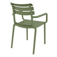 Paris Resin Outdoor Arm Chair Olive Green ISP282-OLG - 1