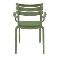 Paris Resin Outdoor Arm Chair Olive Green ISP282-OLG - 4