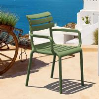 Paris Resin Outdoor Arm Chair Olive Green ISP282-OLG - 5