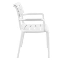 Paris Resin Outdoor Arm Chair White ISP282-WHI - 2