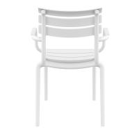 Paris Resin Outdoor Arm Chair White ISP282-WHI - 4
