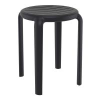 Tom Resin Dining Stool Black ISP286-BLA