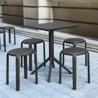 Tom Resin Dining Stool Black ISP286-BLA - 6