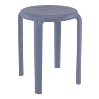 Tom Resin Dining Stool Dark Gray ISP286-DGR