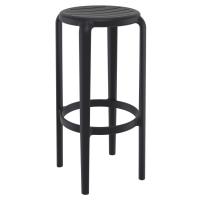 Tom Resin Bar Stool Black ISP288-BLA