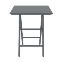 Helen Square Folding Bistro Table 24 inch Dark Gray ISP292-DGR - 2