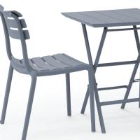 Helen Square Folding Bistro Table 24 inch Dark Gray ISP292-DGR - 6