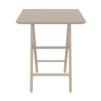 Helen Square Folding Bistro Table 24 inch Taupe ISP292-DVR - 2