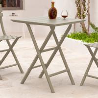 Helen Square Folding Bistro Table 24 inch Taupe ISP292-DVR - 3
