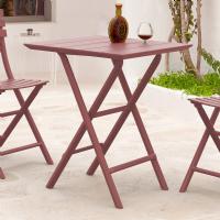 Helen Square Folding Bistro Table 24 inch Marsala ISP292-MSL - 3