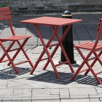 Helen Square Folding Bistro Table 24 inch Marsala ISP292-MSL - 5
