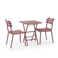 Helen Square Folding Bistro Table 24 inch Marsala ISP292-MSL - 7