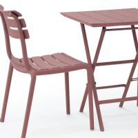 Helen Square Folding Bistro Table 24 inch Marsala ISP292-MSL - 8