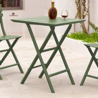 Helen Square Folding Bistro Table 24 inch Olive Green ISP292-OLG - 4