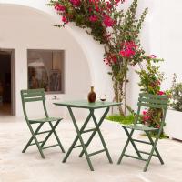 Helen Square Folding Bistro Table 24 inch Olive Green ISP292-OLG - 5