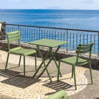 Helen Square Folding Bistro Table 24 inch Olive Green ISP292-OLG - 6