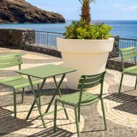 Helen Square Folding Bistro Table 24 inch Olive Green ISP292-OLG - 7