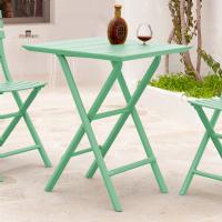 Helen Square Folding Bistro Table 24 inch Opaline ISP292-OPL - 3