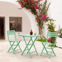 Helen Square Folding Bistro Table 24 inch Opaline ISP292-OPL - 4