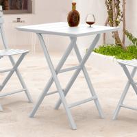 Helen Square Folding Bistro Table 24 inch White ISP292-WHI - 3
