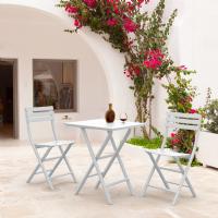 Helen Square Folding Bistro Table 24 inch White ISP292-WHI - 4