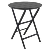 Helen Round Folding Bistro Table 24 inch Black ISP294-BLA
