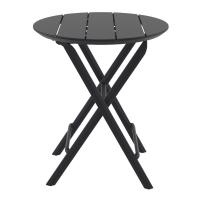 Helen Round Folding Bistro Table 24 inch Black ISP294-BLA - 1