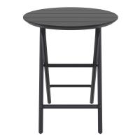 Helen Round Folding Bistro Table 24 inch Black ISP294-BLA - 2
