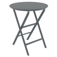 Helen Round Folding Bistro Table 24 inch Dark Gray ISP294-DGR