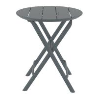 Helen Round Folding Bistro Table 24 inch Dark Gray ISP294-DGR - 1