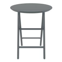 Helen Round Folding Bistro Table 24 inch Dark Gray ISP294-DGR - 2