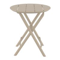 Helen Round Folding Bistro Table 24 inch Taupe ISP294-DVR - 2