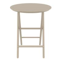 Helen Round Folding Bistro Table 24 inch Taupe ISP294-DVR - 3