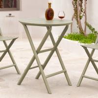 Helen Round Folding Bistro Table 24 inch Taupe ISP294-DVR - 6