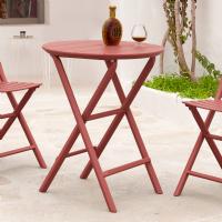 Helen Round Folding Bistro Table 24 inch Marsala ISP294-MSL - 3