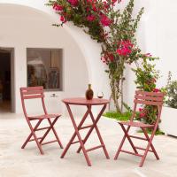 Helen Round Folding Bistro Table 24 inch Marsala ISP294-MSL - 4