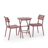 Helen Round Folding Bistro Table 24 inch Marsala ISP294-MSL - 5