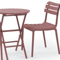 Helen Round Folding Bistro Table 24 inch Marsala ISP294-MSL - 6