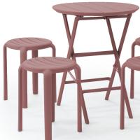 Helen Round Folding Bistro Table 24 inch Marsala ISP294-MSL - 7