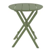 Helen Round Folding Bistro Table 24 inch Olive Green ISP294-OLG - 1