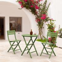 Helen Round Folding Bistro Table 24 inch Olive Green ISP294-OLG - 4