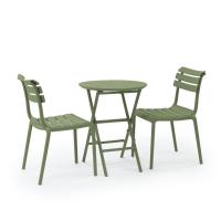 Helen Round Folding Bistro Table 24 inch Olive Green ISP294-OLG - 5