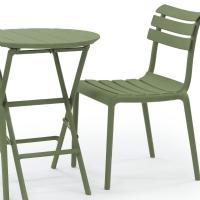 Helen Round Folding Bistro Table 24 inch Olive Green ISP294-OLG - 6