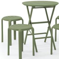 Helen Round Folding Bistro Table 24 inch Olive Green ISP294-OLG - 7
