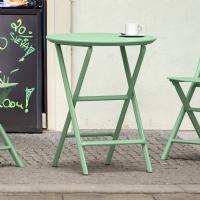 Helen Round Folding Bistro Table 24 inch Opaline ISP294-OPL - 3