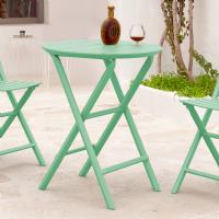 Helen Round Folding Bistro Table 24 inch Opaline ISP294-OPL - 5
